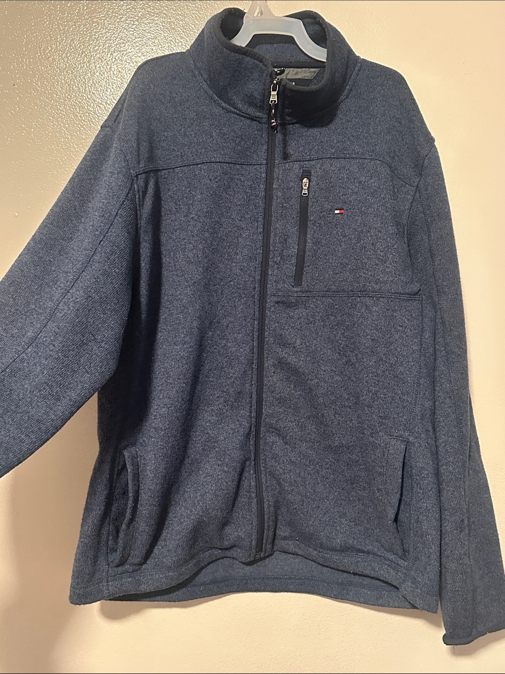 Tommy Hilfiger Men’s Dark Navy Full-Zip Sweater Jacket